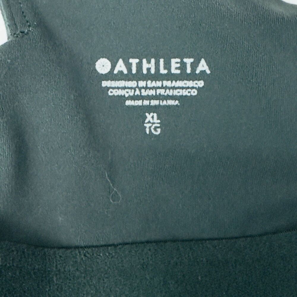 Athleta Leggings/Crop Tank Top Set Green Camo Stripe Salutation Stash 1X XL D-DD - Picture 11 of 16